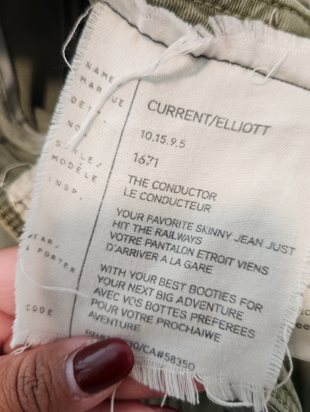 Current Elliot The Conductor Skinny Cargo Pant Size 25 - Picture 6 of 10